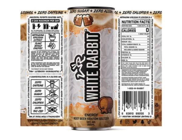 WHITE RABBIT ROOT BEER KRATOM SELTZER
