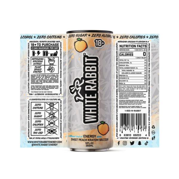 WHITE RABBIT SWEET PEACH KRATOM DRINK